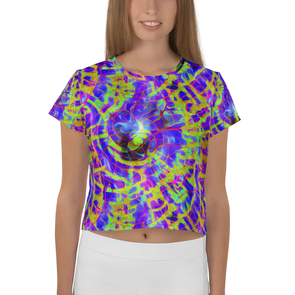 Victoire Vortex on Crop Tee — Front