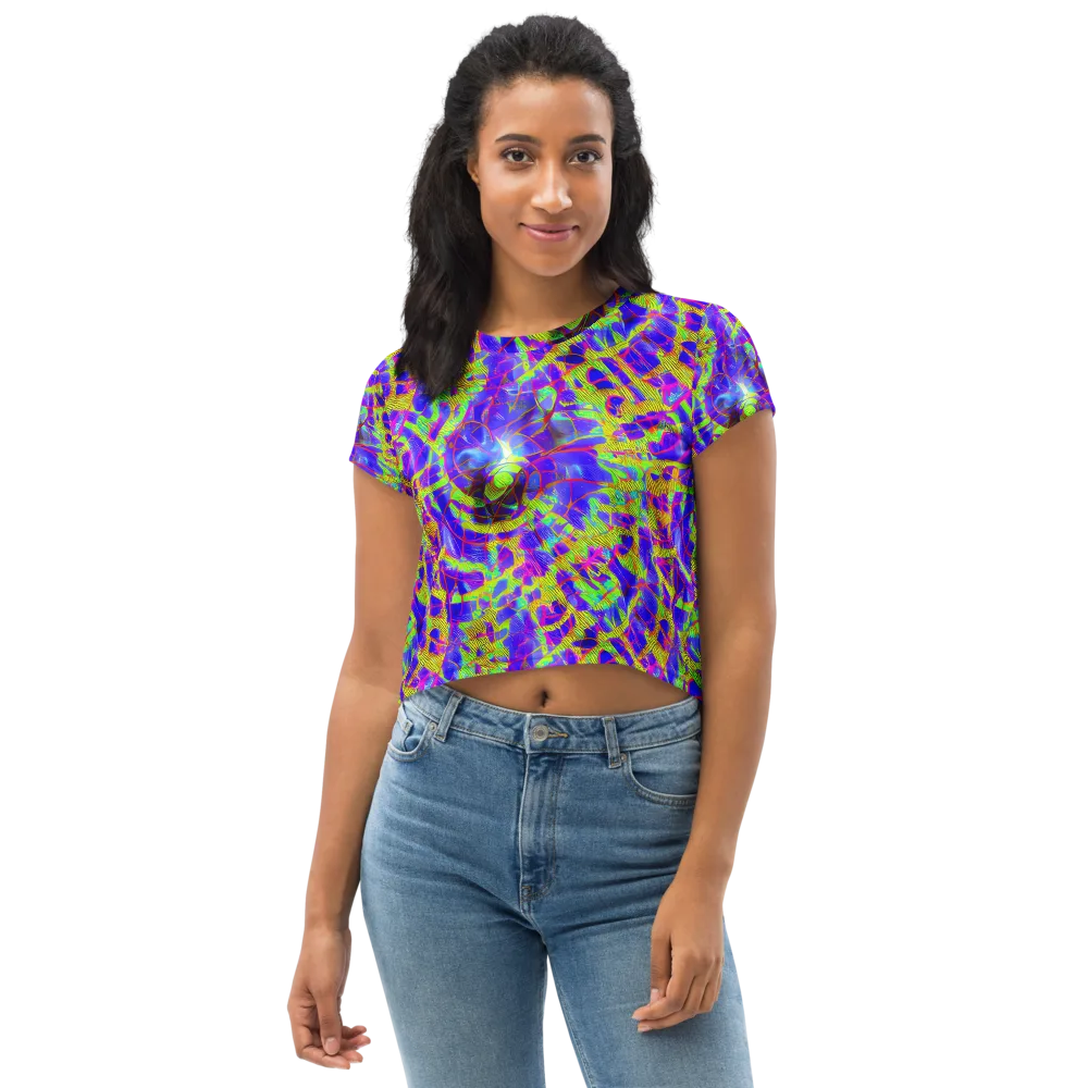 Victoire Vortex on Crop Tee — Front