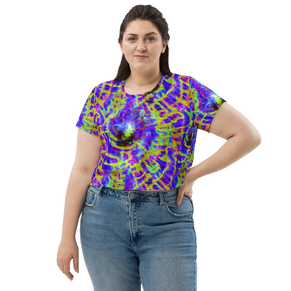 Victoire Vortex on Crop Tee — Front