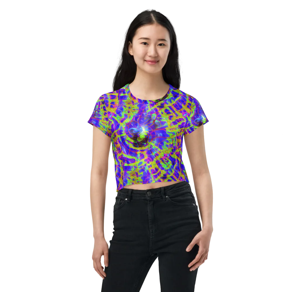 Victoire Vortex on Crop Tee — Front