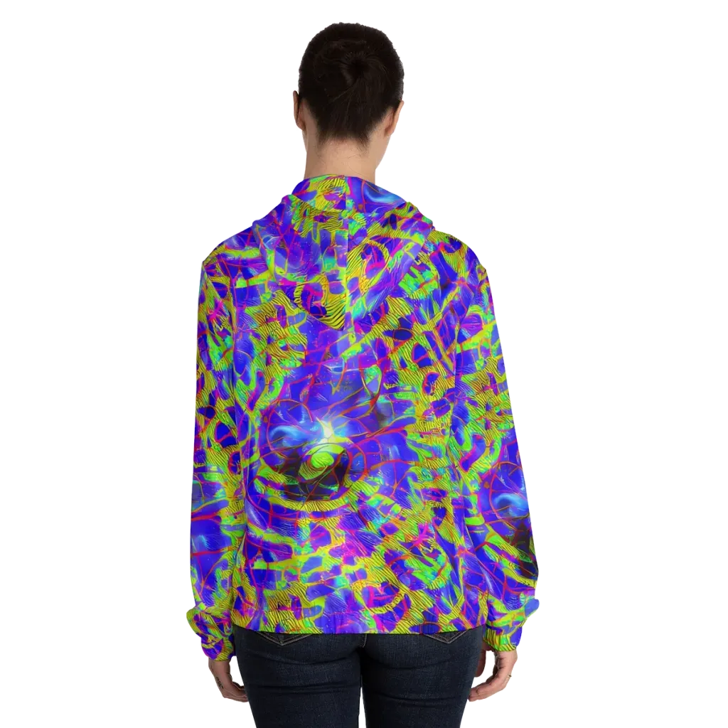 Victoire Vortex on Women's Full-Zip Hoodie — Back On Person