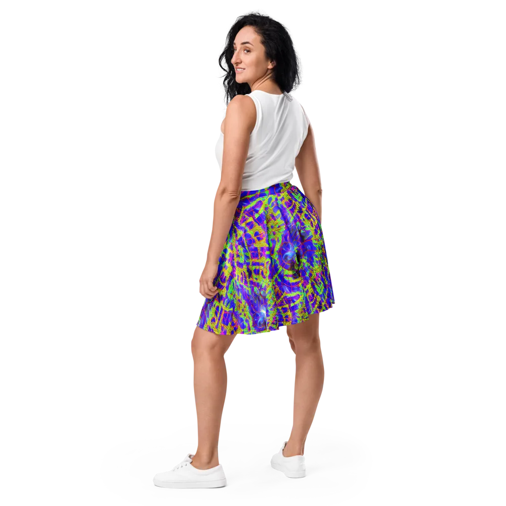 Victoire Vortex on Skater Skirt — Back