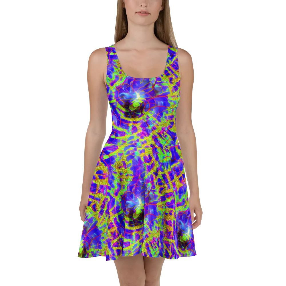 Victoire Vortex on Skater Dress — Front