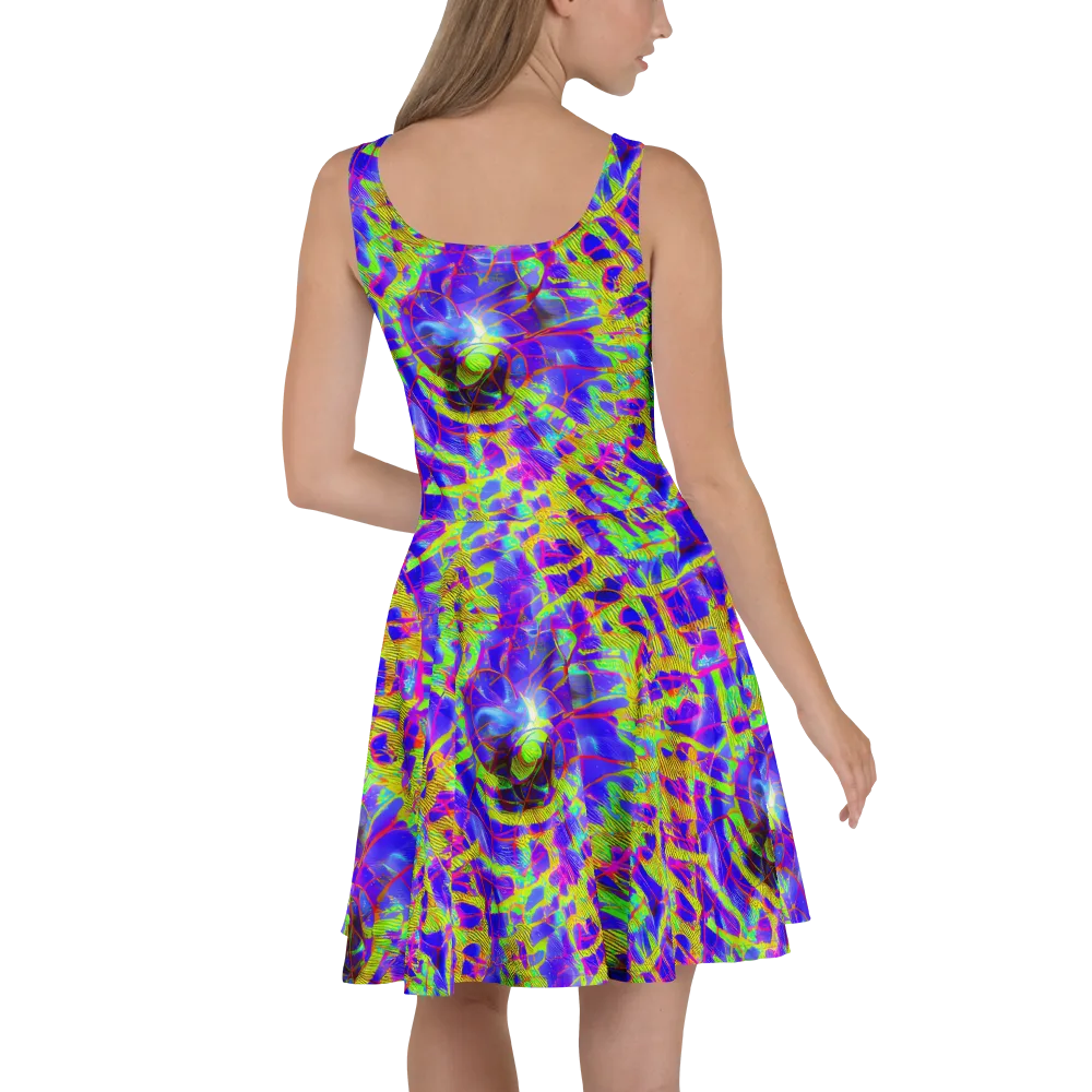 Victoire Vortex on Skater Dress — Back
