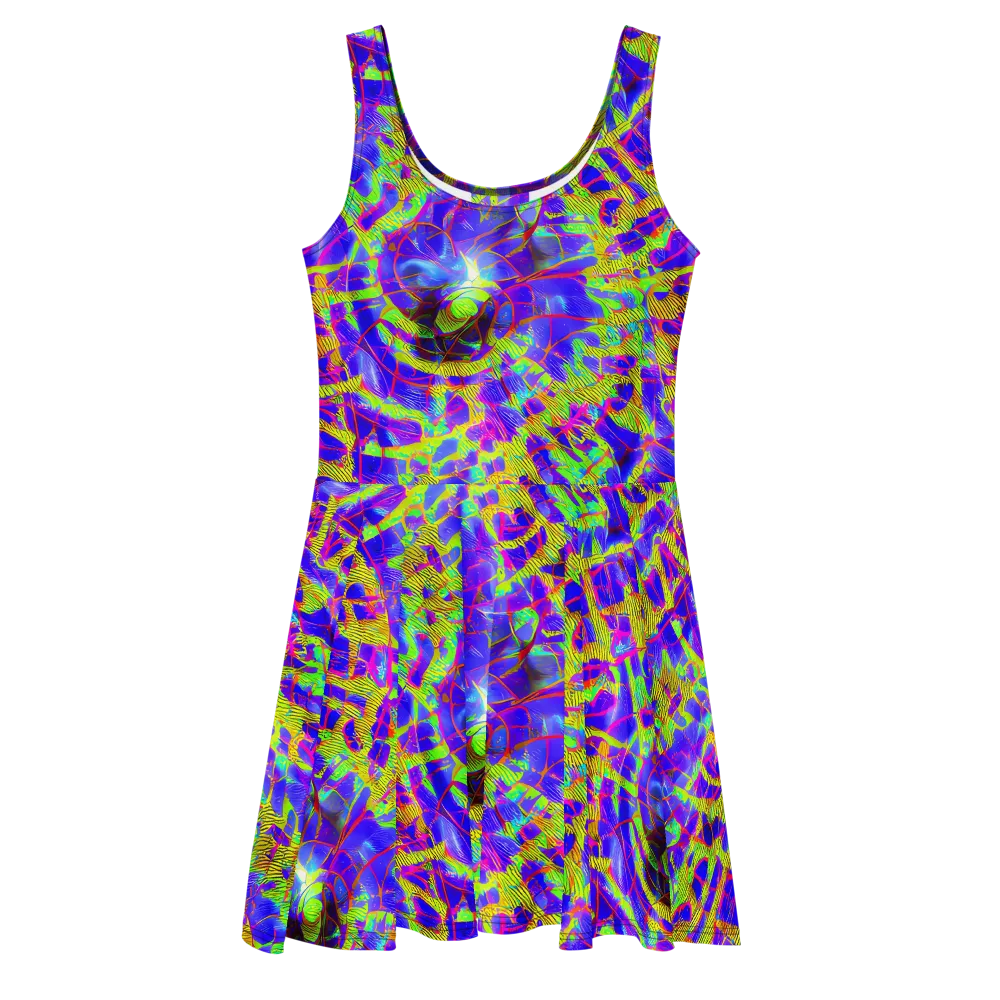 Victoire Vortex on Skater Dress — Front