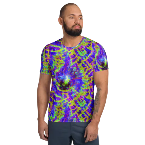 Victoire Vortex on a Men's Athletic T-Shirt
