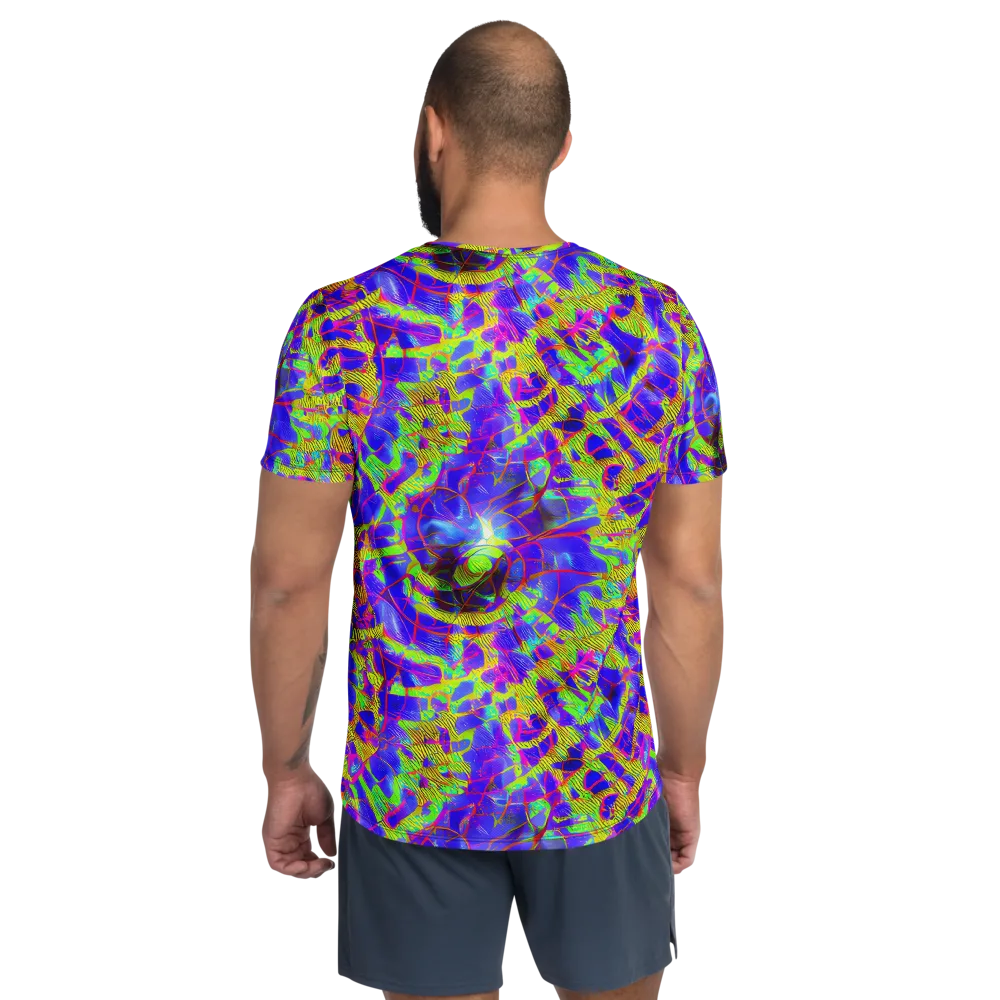 Victoire Vortex on Men's Athletic T-Shirt — Back
