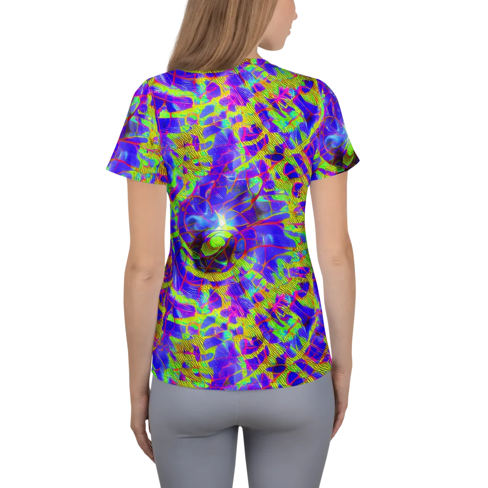 Victoire Vortex on Women's Athletic T-Shirt — Back