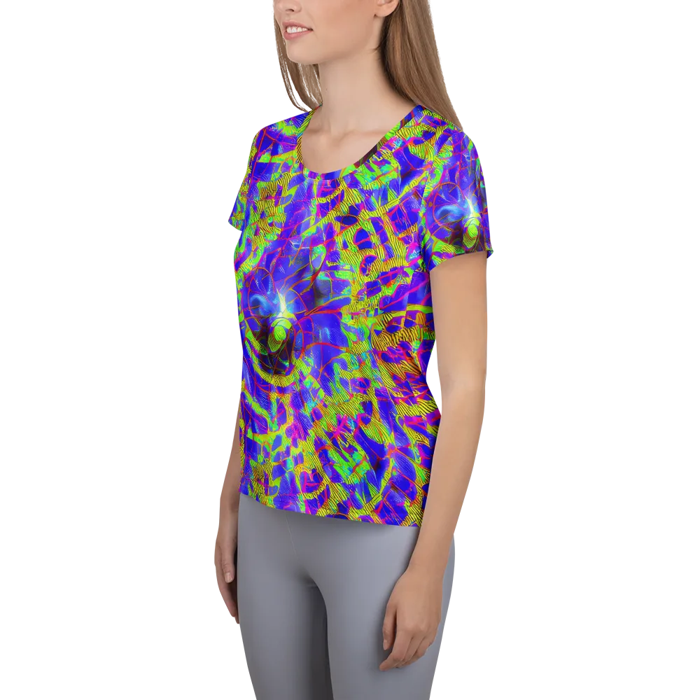 Victoire Vortex on Women's Athletic T-Shirt — Left