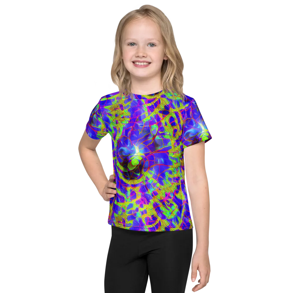 Victoire Vortex on Kids Crew Neck T-Shirt — Front
