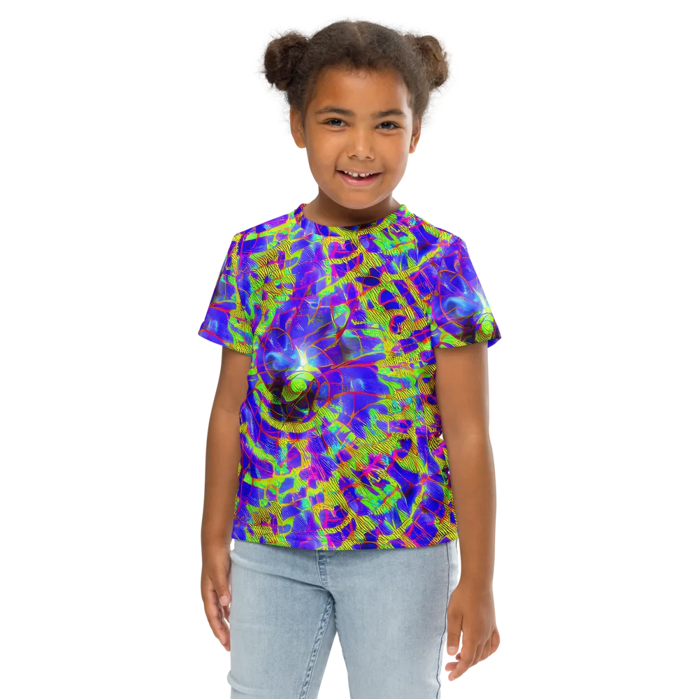 Victoire Vortex on Kids Crew Neck T-Shirt — Front