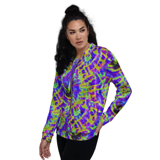 Victoire Vortex on a Bomber Jacket