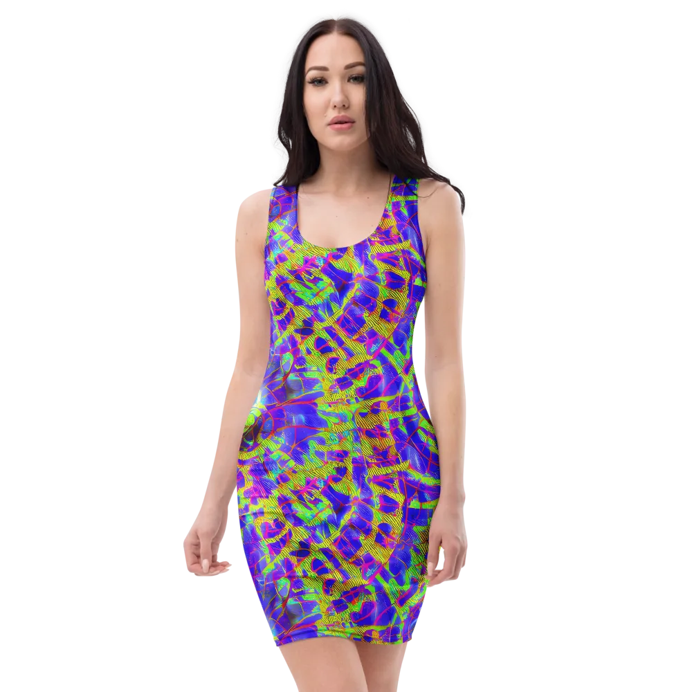 Victoire Vortex on Bodycon Dress — Front