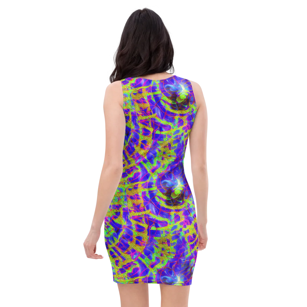 Victoire Vortex on Bodycon Dress — Back
