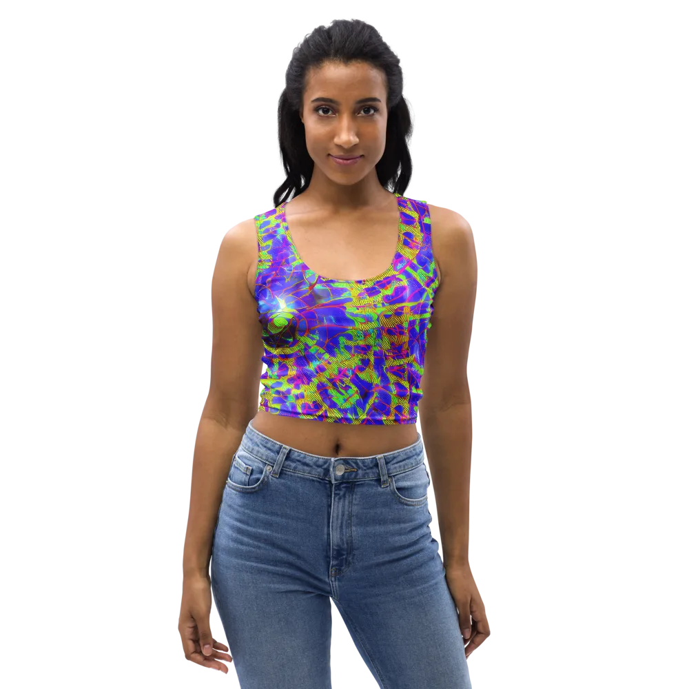 Victoire Vortex on Crop Top — Front