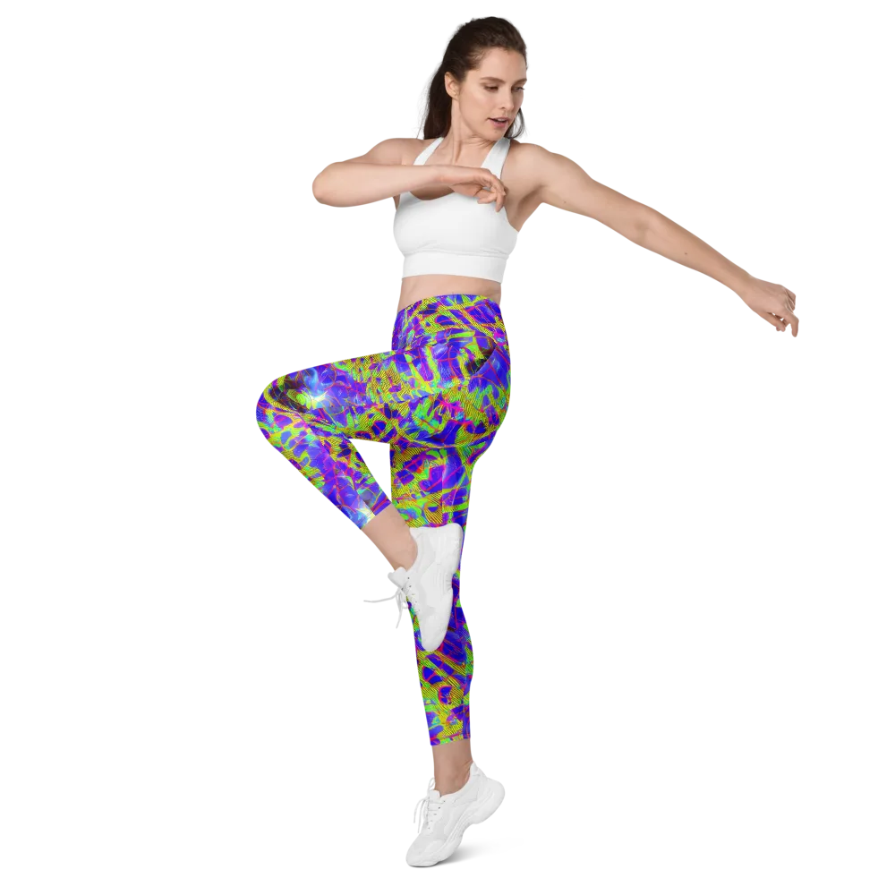 Victoire Vortex on Leggings with Pockets — Left Front