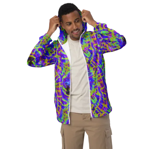 Victoire Vortex on a Men's Windbreaker