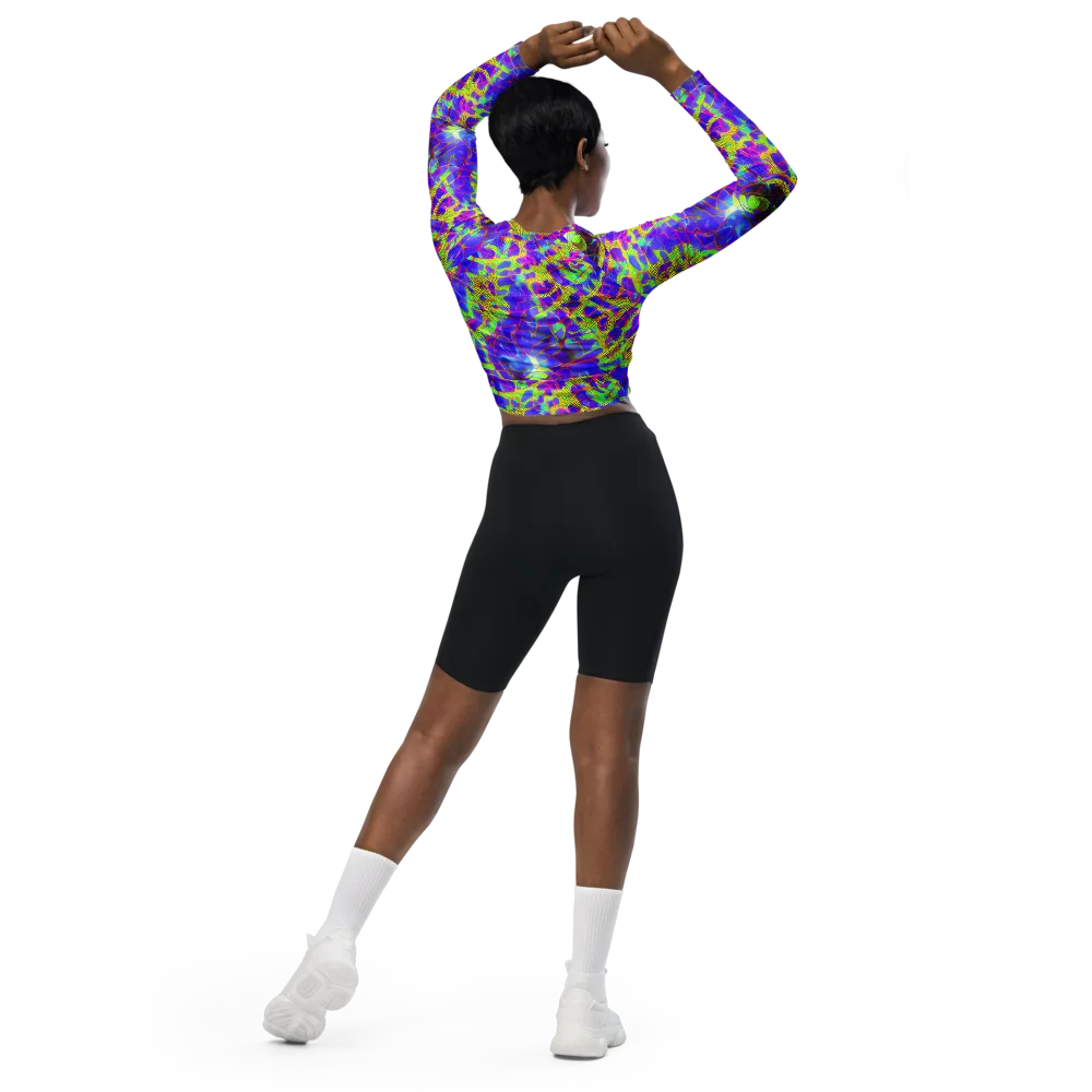 Victoire Vortex on Long Sleeve Crop Top — Back