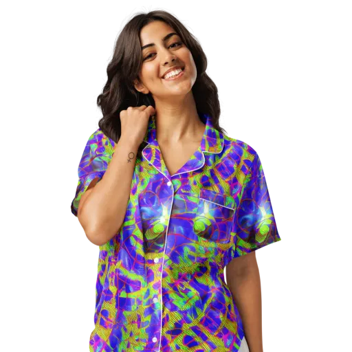 Victoire Vortex on a Women's Short Sleeve Pajama Top