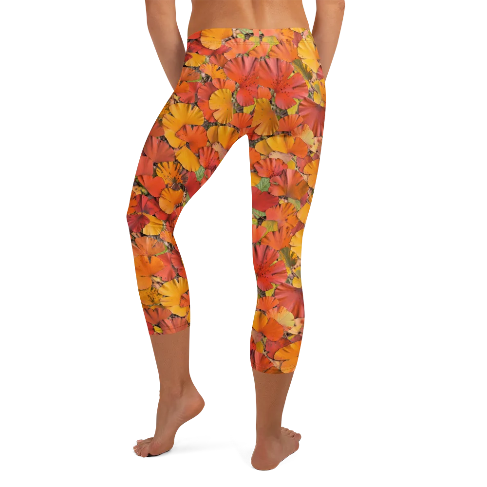 Autumn Ember on Capri Leggings — Back