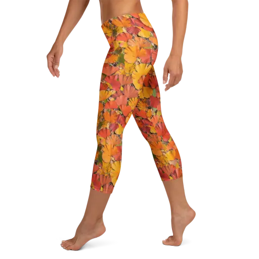 Autumn Ember on a Capri Leggings