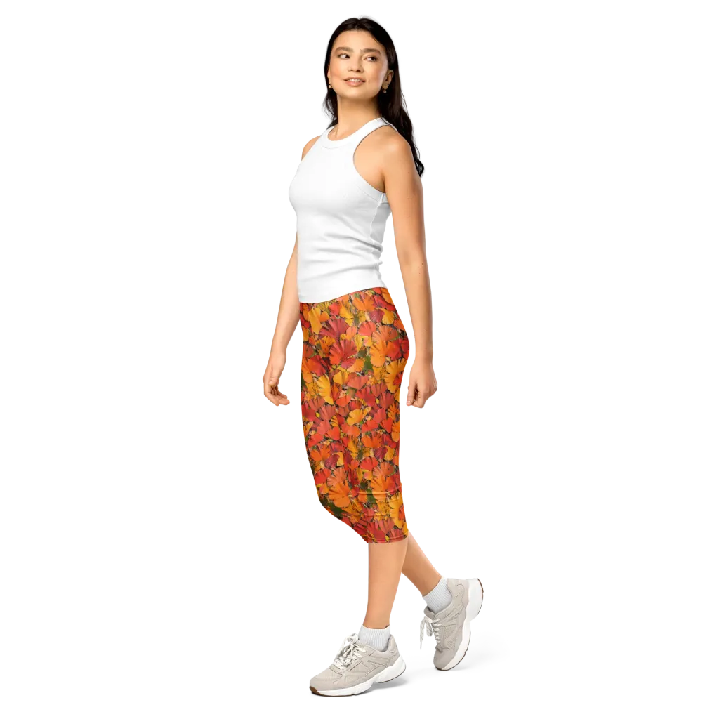 Autumn Ember on Capri Leggings — Left Front
