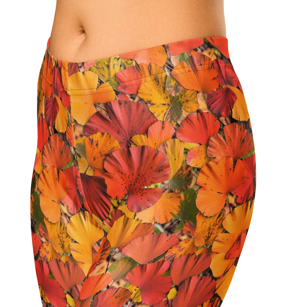 Autumn Ember on Capri Leggings — Zoomed-in