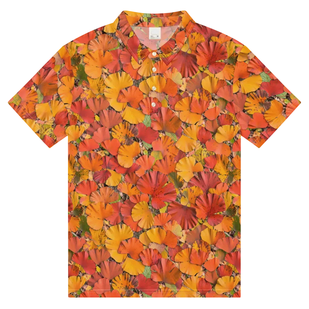 Autumn Ember on Men's Slim Fit Polo Shirt — Front