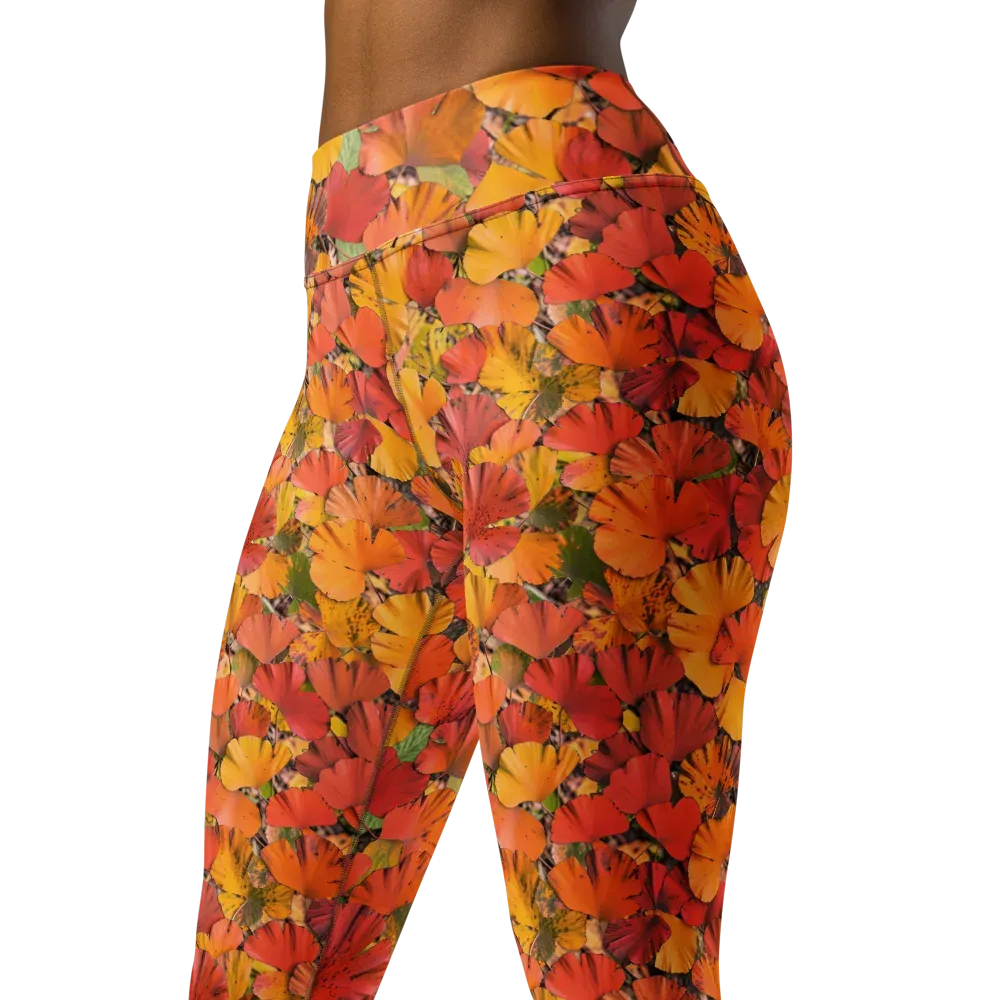 Autumn Ember on Yoga Leggings — Left Front