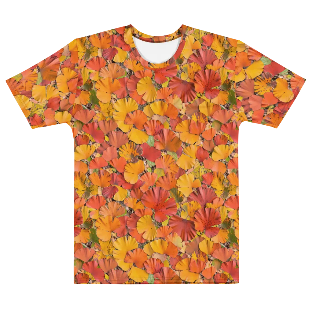 Autumn Ember on Men's Cotton Crew Neck T-Shirt — Front