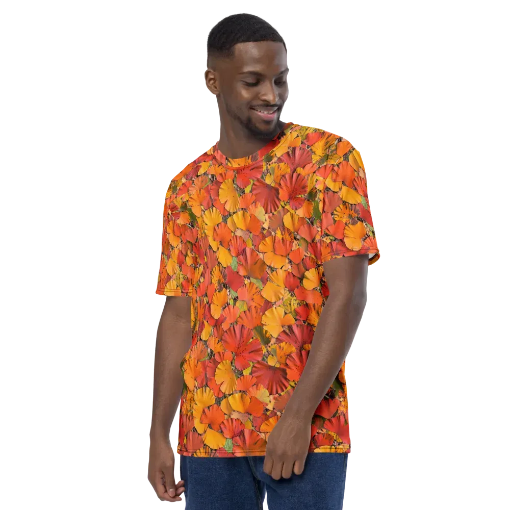 Autumn Ember on Men's Crew Neck T-Shirt — Left