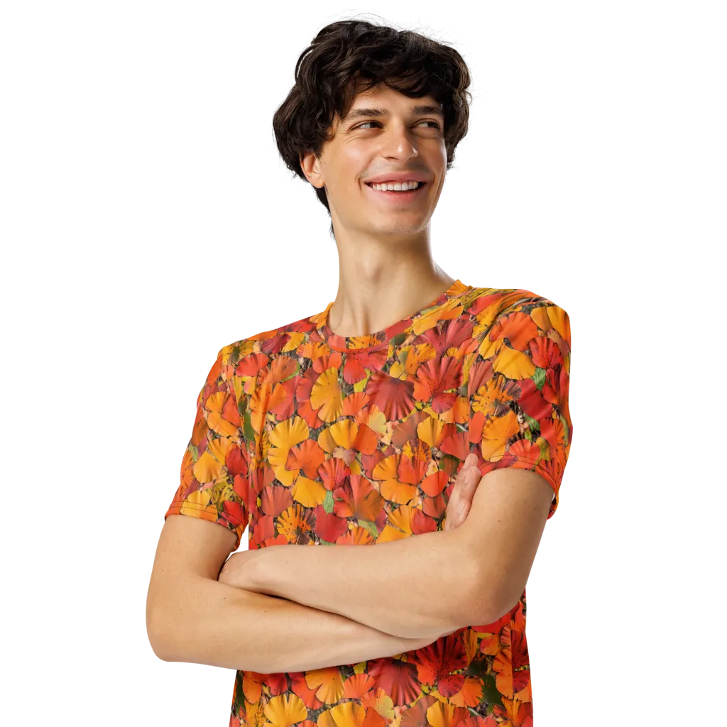 Autumn Ember on Men's Crew Neck T-Shirt — Left Front