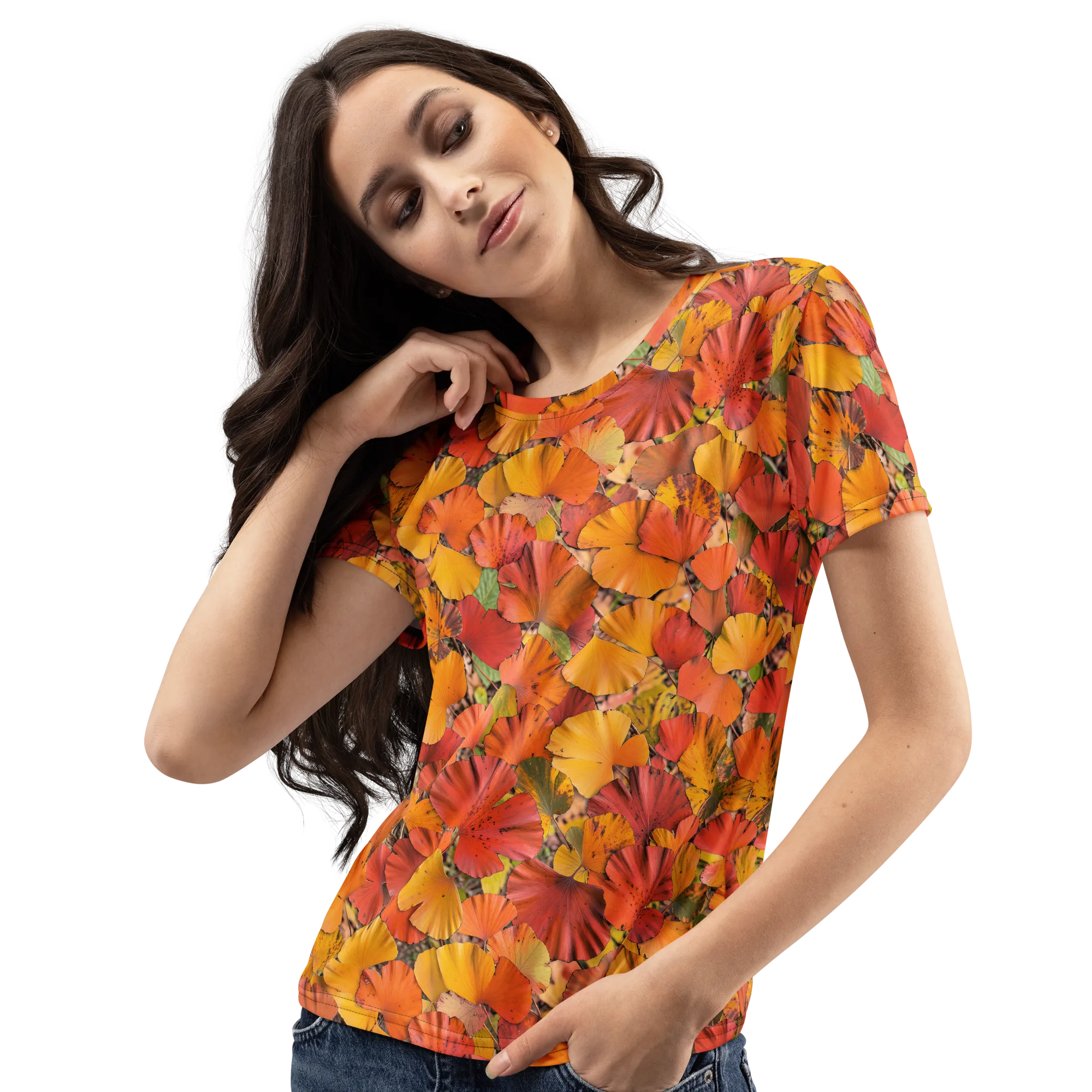 Autumn Ember on Women's Crew Neck T-Shirt — Left Front