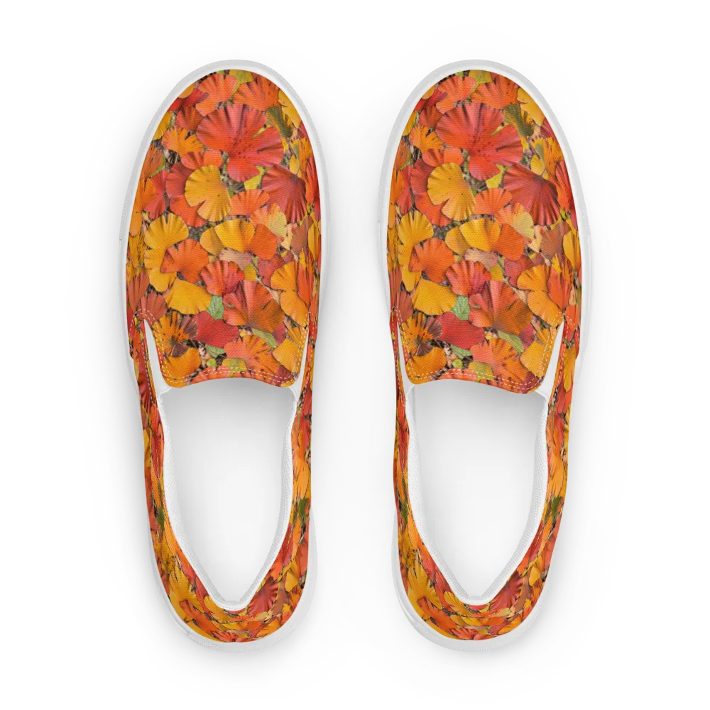 Autumn Ember on Men's Slip-On Canvas Shoes — Front