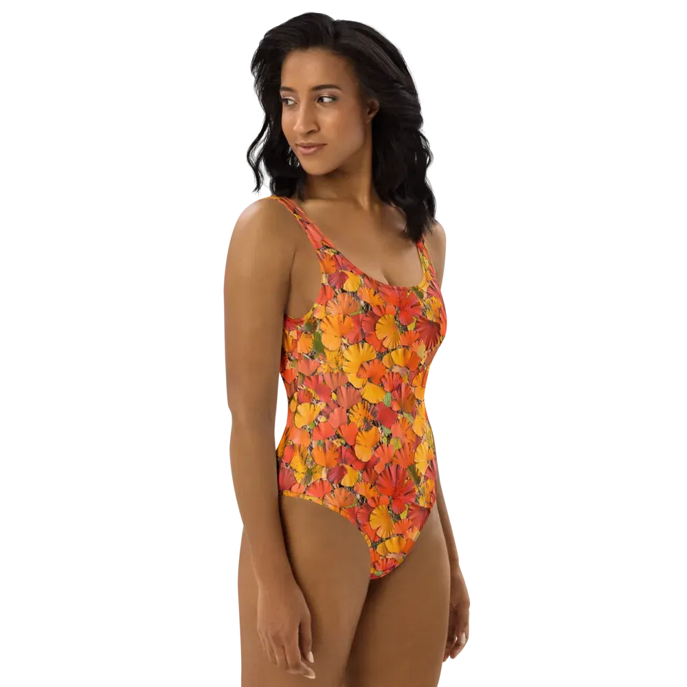Autumn Ember on One-Piece Swimsuit — Right