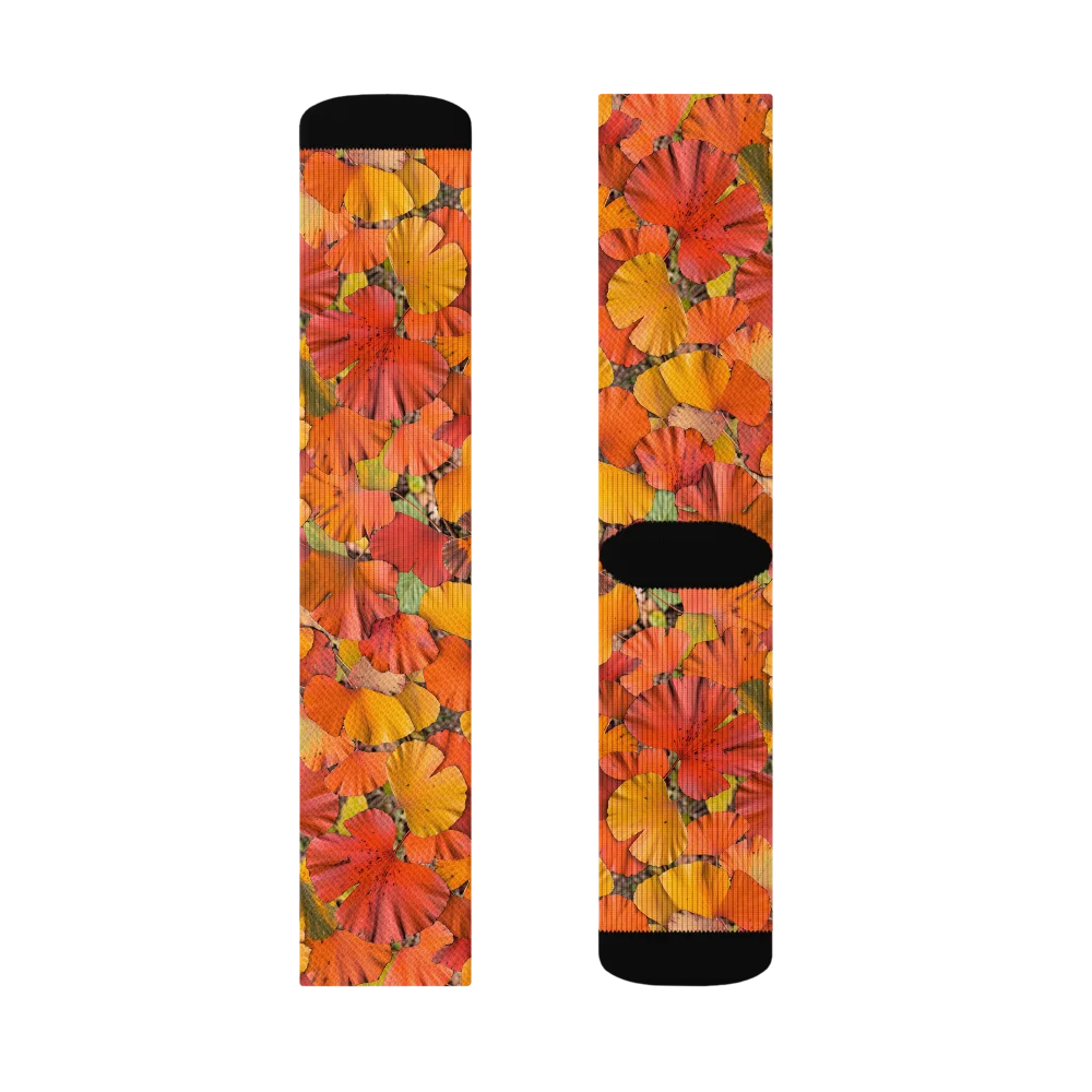 Autumn Ember on Socks — Left Sock