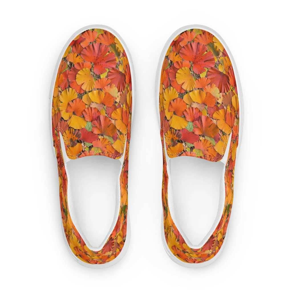 Autumn Ember on Women's Slip-On Canvas Shoes — Front