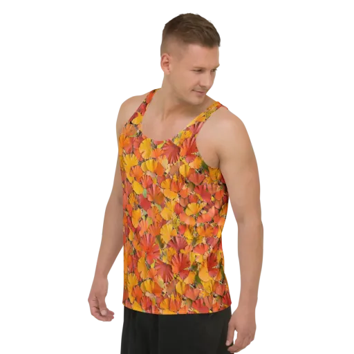 Autumn Ember on a Men's Tank Top