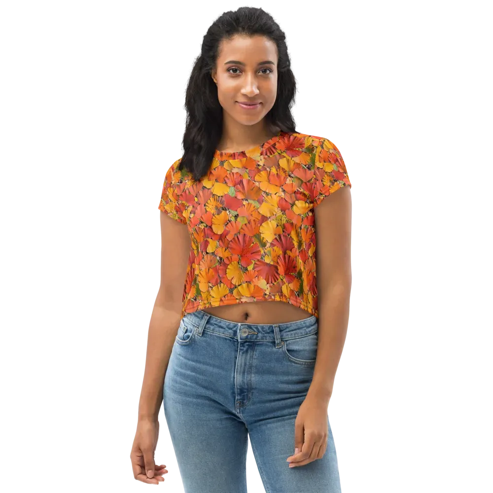 Autumn Ember on Crop Tee — Front