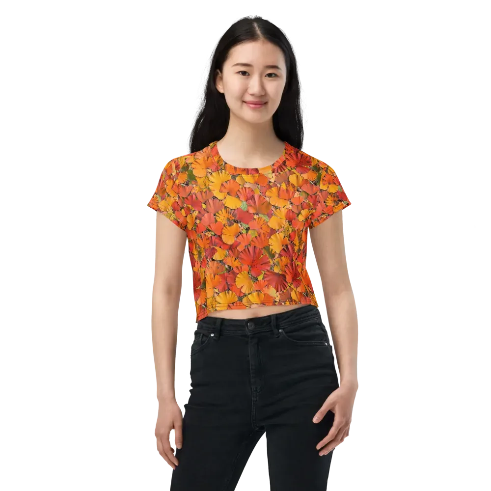 Autumn Ember on Crop Tee — Front