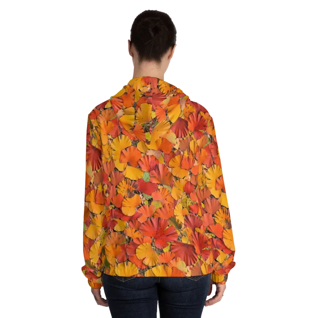 Autumn Ember on Women's Full-Zip Hoodie — Back On Person