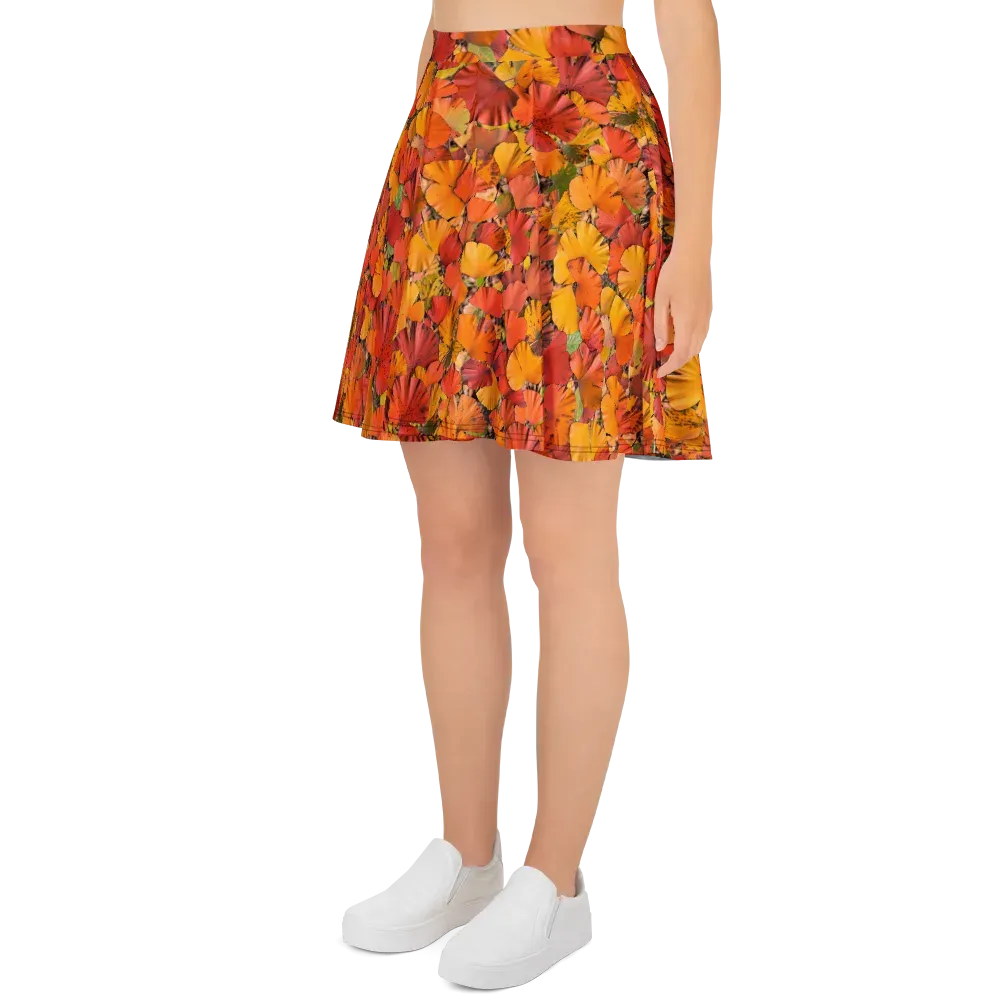 Autumn Ember on Skater Skirt — Left