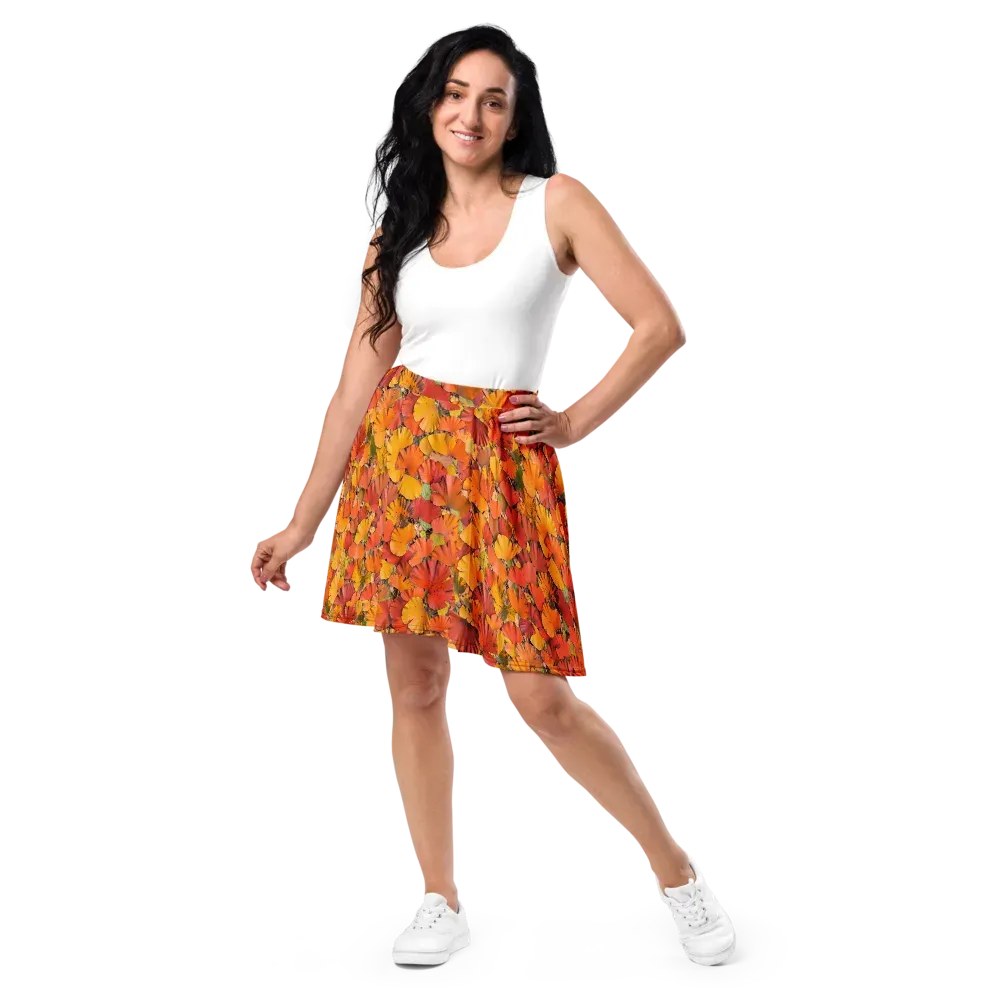 Autumn Ember on Skater Skirt — Front