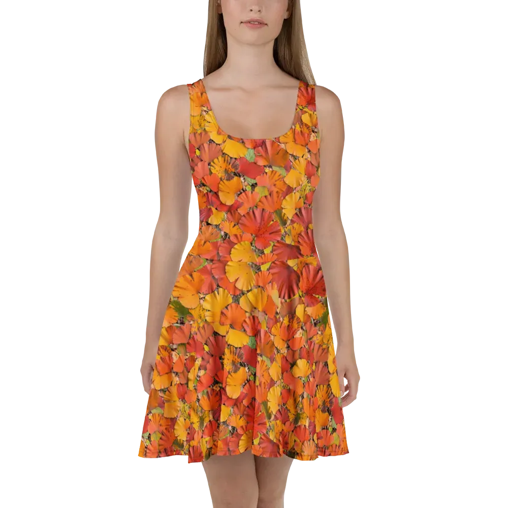 Autumn Ember on Skater Dress — Front