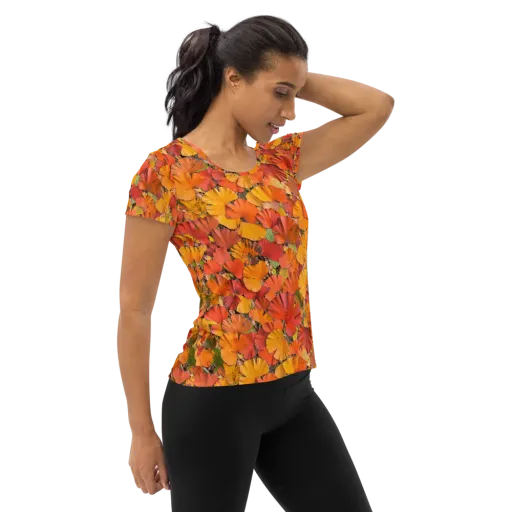 Autumn Ember on a Women's Athletic T-Shirt