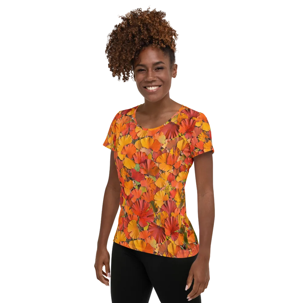Autumn Ember on Women's Athletic T-Shirt — Left