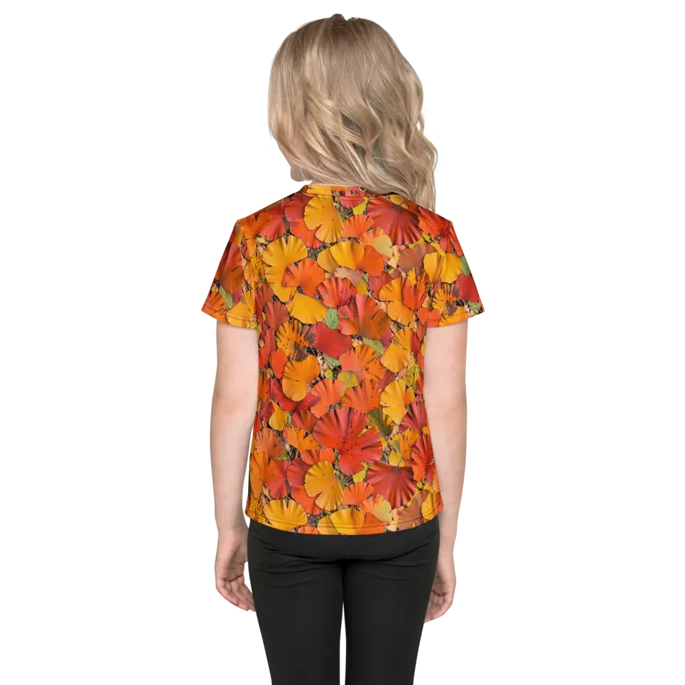 Autumn Ember on Kids Crew Neck T-Shirt — Back