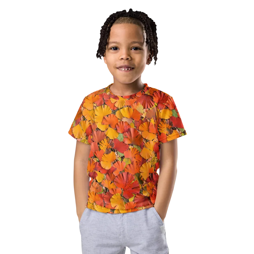 Autumn Ember on Kids Crew Neck T-Shirt — Front