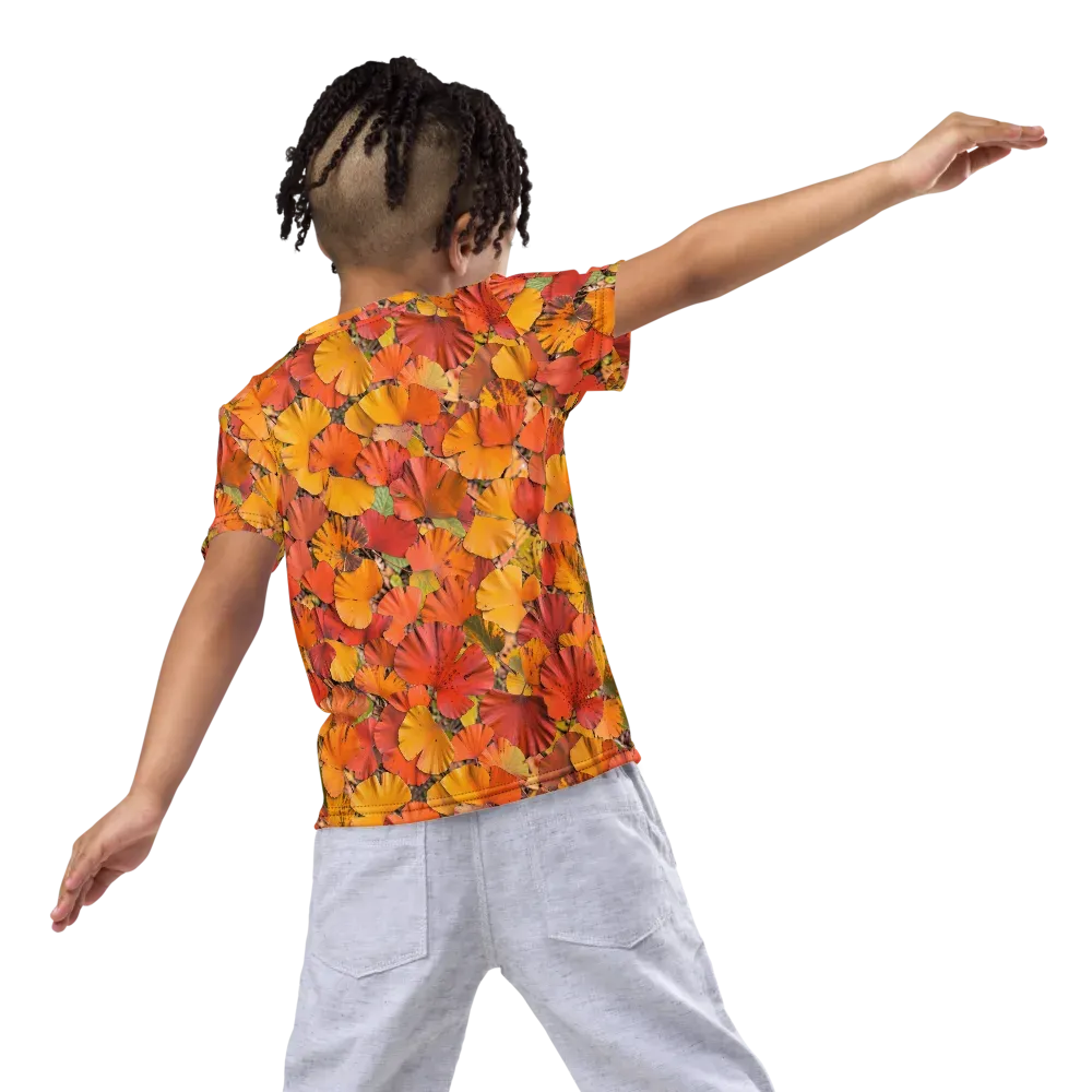 Autumn Ember on Kids Crew Neck T-Shirt — Back
