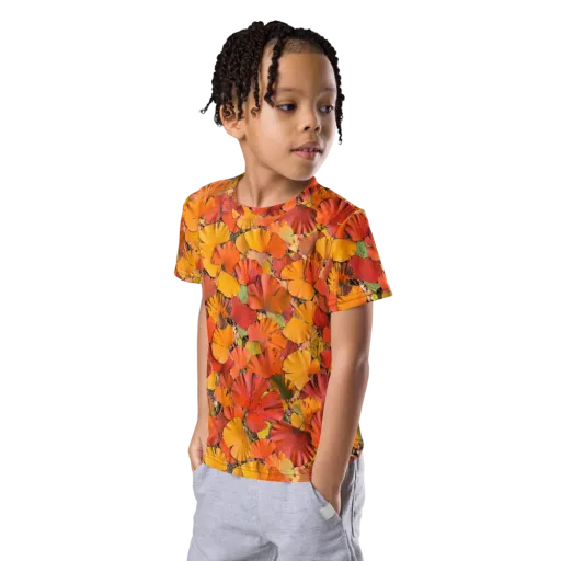 Autumn Ember on a Kids Crew Neck T-Shirt